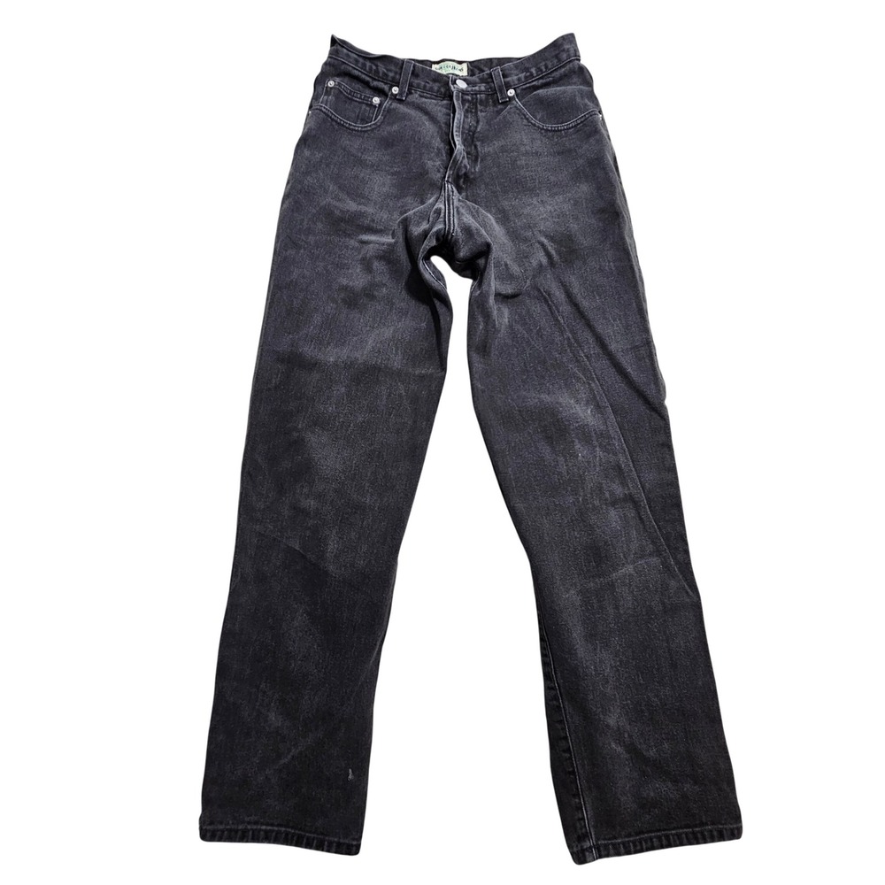 Guess Jeans Straight Leg 30x32 Washed Black Vintage 90s USA Made Denim